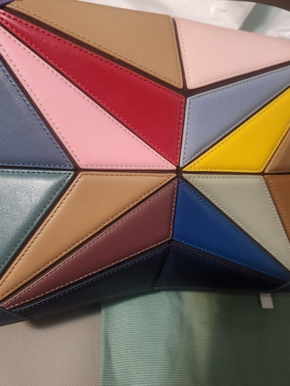 Mlouye Atlas Multicolor Crosabody Leather Pink Yellow Camel Blue Handbag - Picture 6 of 12